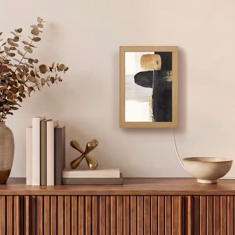 Tafellamp - Vormen - Penseelstreken - Abstract - Goud — 4