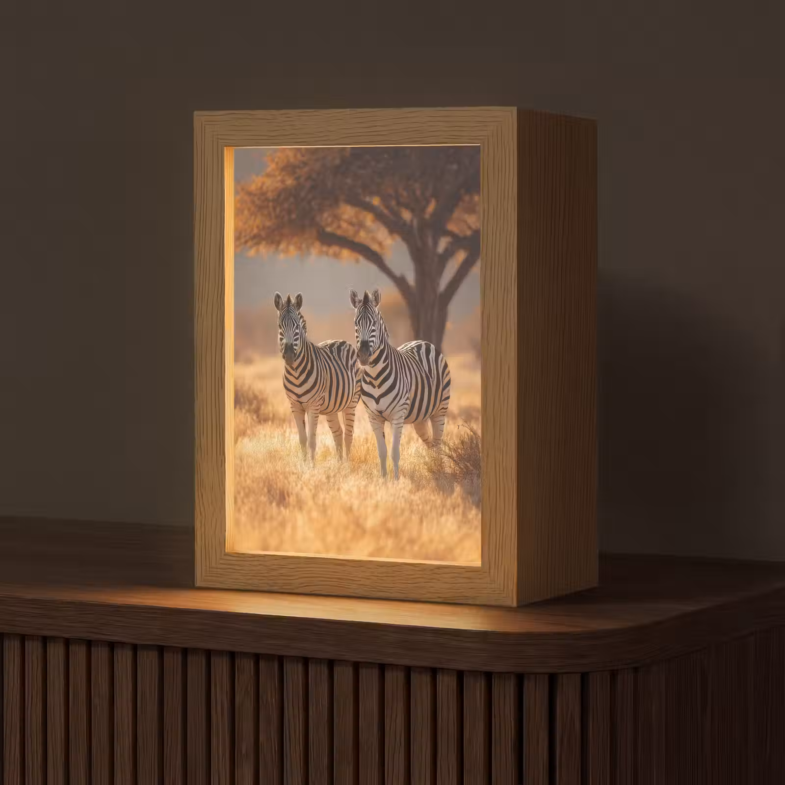 Tafellamp - Zebra's - Savannelandschap - Gras — 1