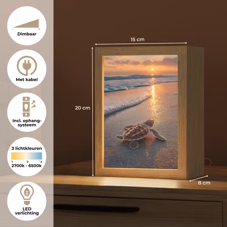 Tafellamp - Schildpad - strand - Zonsondergang — 7