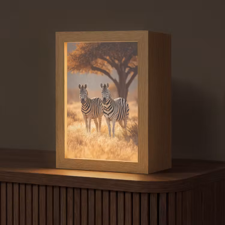 Tafellamp - Zebra's - Savannelandschap - Gras — 1