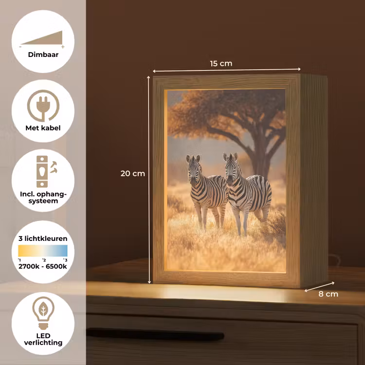 Tafellamp - Zebra's - Savannelandschap - Gras — 7