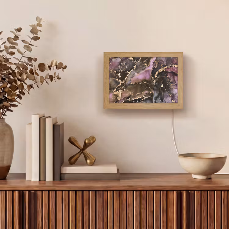 Tafellamp - Marmer - Gold - Steen - Abstract — 4