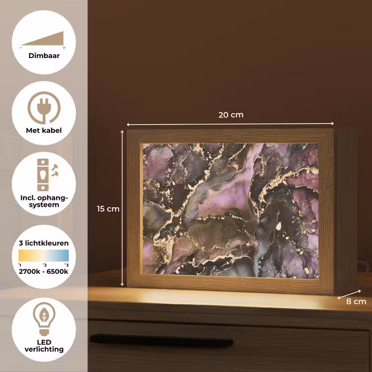 Tafellamp - Marmer - Gold - Steen - Abstract — 6