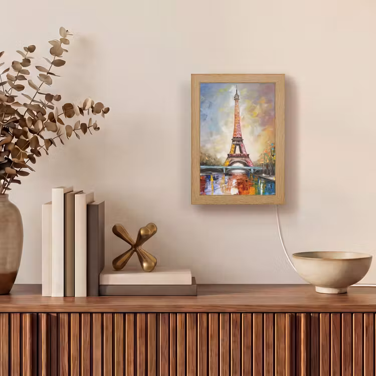 Tafellamp - Eiffeltoren - Schilderij - Olieverf - Parijs — 4