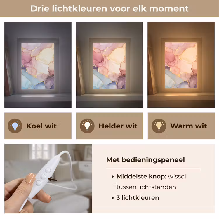 Tafellamp - Abstract Alcohol Inkt Gouden Lijnen — 6