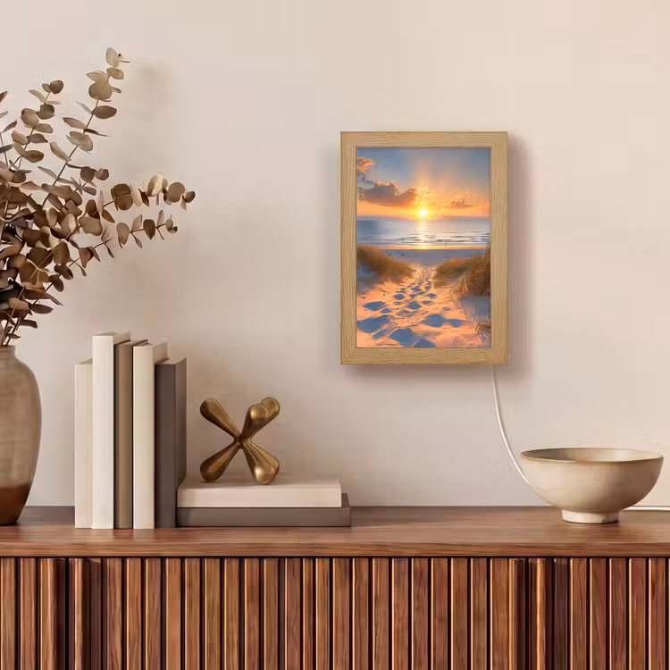 Tafellamp - Zonsondergang - Duinen - Strand - Zee — 4