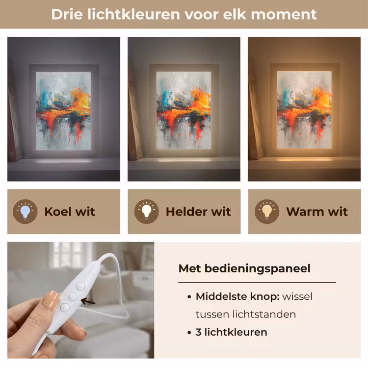 Tafellamp - Modern - Oranje - Grijs - Kunst — 6