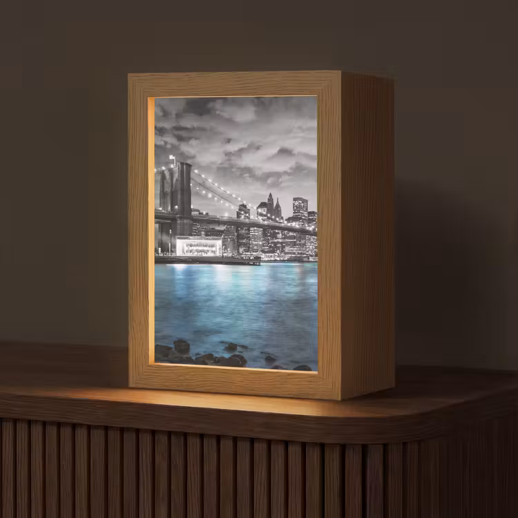 Tafellamp - New York - Skyline - Stad - Blauw — 1