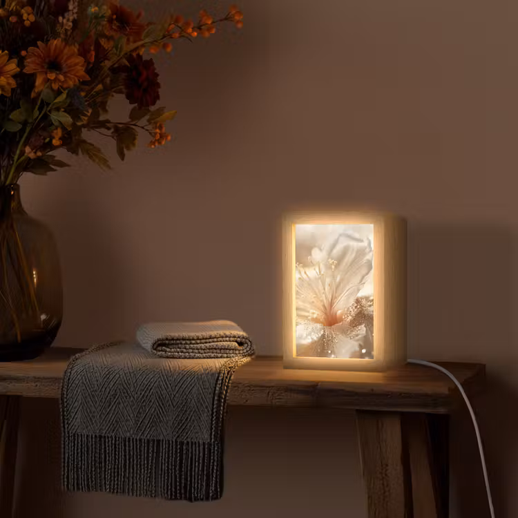 Tafellamp - Bloem - Wit - Glitter - Goud - Modern — 3