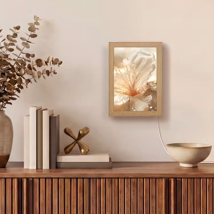 Tafellamp - Bloem - Wit - Glitter - Goud - Modern — 4