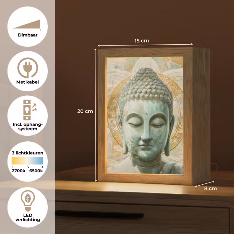 Tafellamp - Buddha - Mandala - Modern - Spiritualiteit — 7