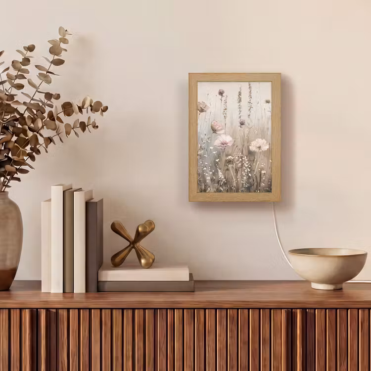Tafellamp - Bloemen - Roze - Modern - Beige — 4