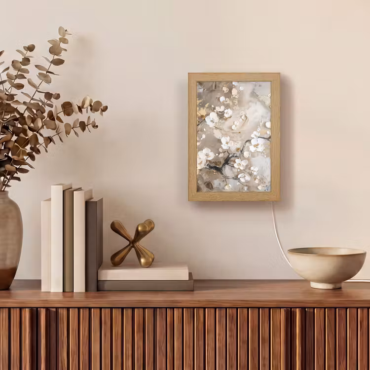 Tafellamp - Bloemen - Wit - Goud - Beige  - Luxe — 4