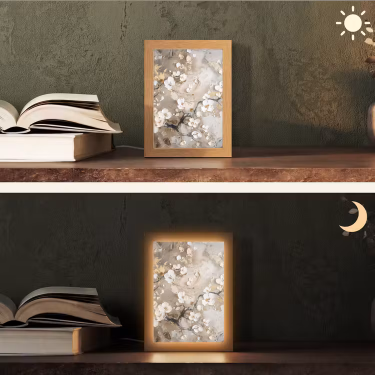 Tafellamp - Bloemen - Wit - Goud - Beige  - Luxe — 5