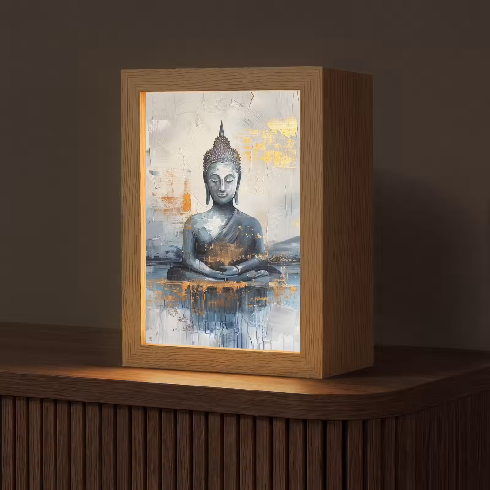 Tafellamp - Buddha - Goud - Abstract - Modern — 1