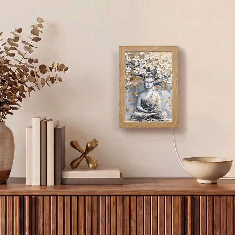 Tafellamp - Boeddha - Bloemen - Boom - Goud - Modern — 4