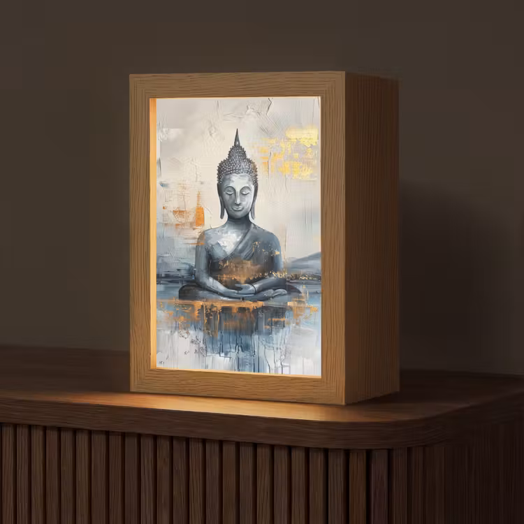 Tafellamp - Buddha - Goud - Abstract - Modern — 1