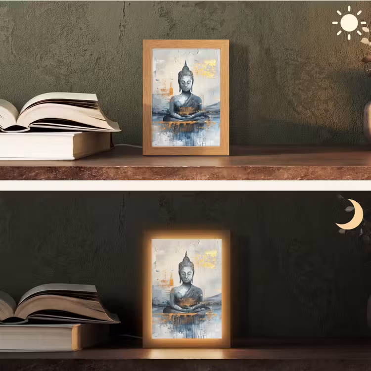 Tafellamp - Buddha - Goud - Abstract - Modern — 5