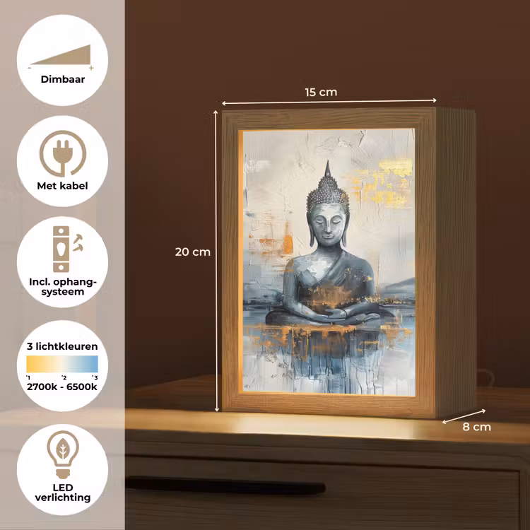 Tafellamp - Buddha - Goud - Abstract - Modern — 7