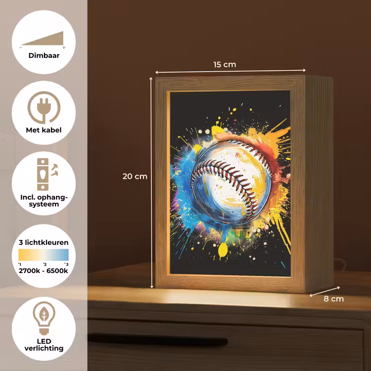Tafellamp - Graffiti - Sport - Baseball - Honkbal — 7