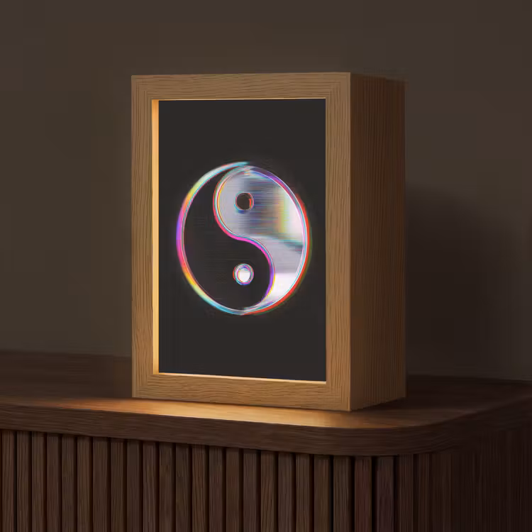 Tafellamp - Yin-Yang - Cirkel - Regenboog — 1