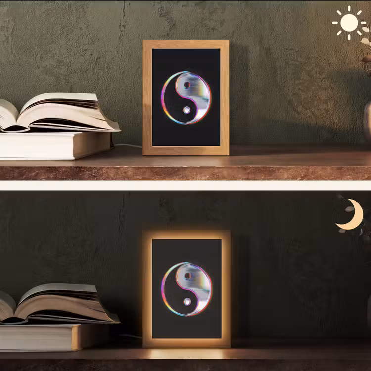 Tafellamp - Yin-Yang - Cirkel - Regenboog — 5