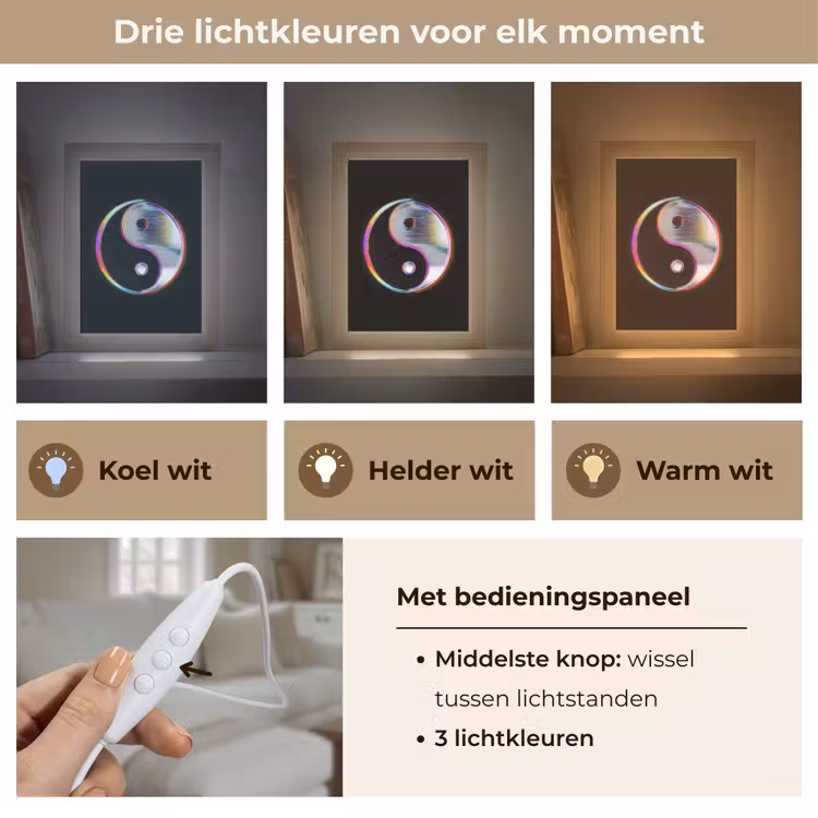 Tafellamp - Yin-Yang - Cirkel - Regenboog — 6