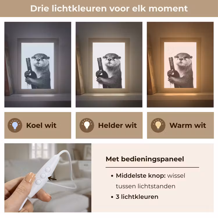 Tafellamp - Wijnfles - Otter - Zwart — 6