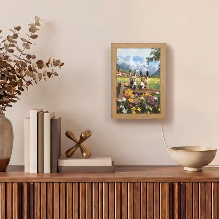 Tafellamp - Ezels - Bloemen - Zomers — 4