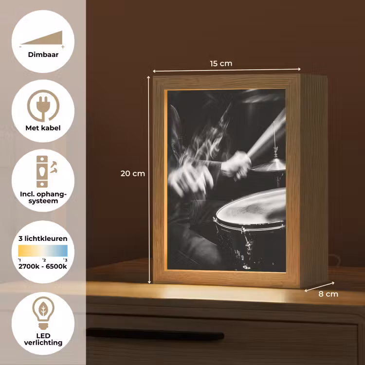 Tafellamp - Drummer Zwart Wit — 7
