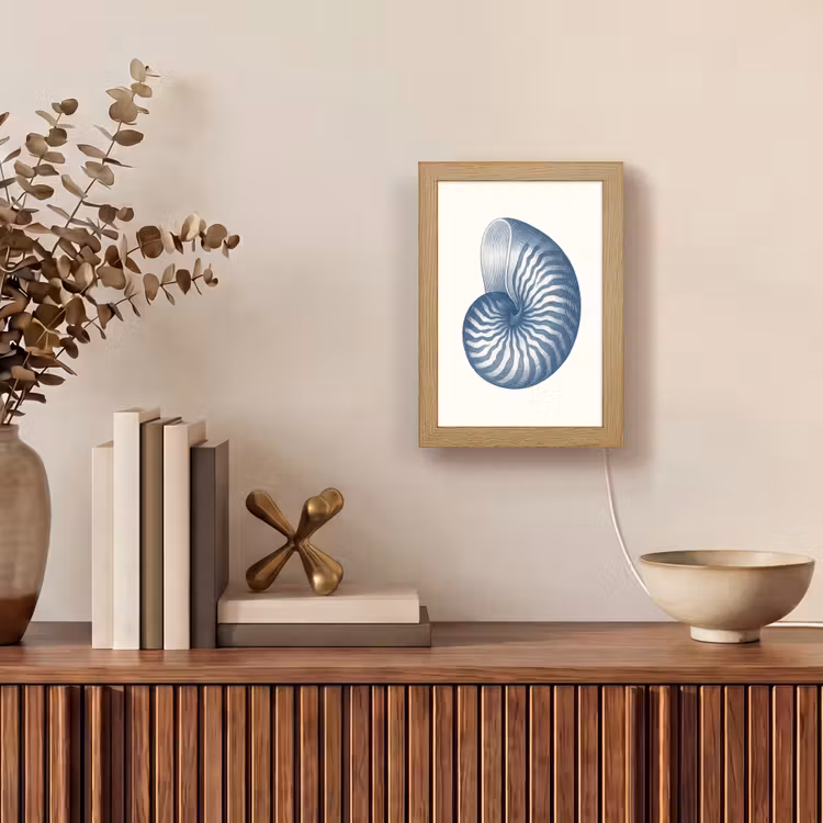 Tafellamp - Blauw - Schelp - Spiraal — 4