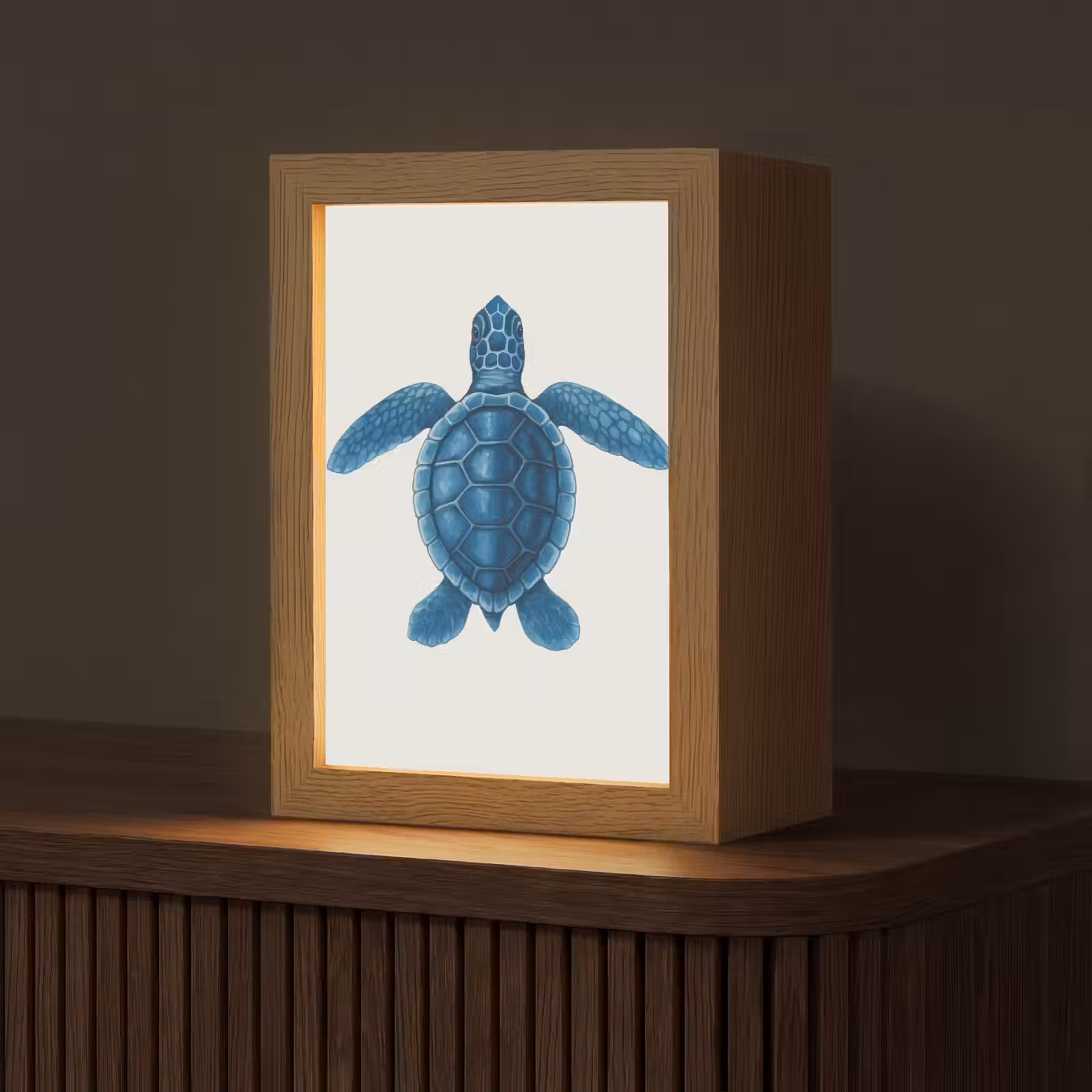 Tafellamp - Schildpad - Blauw - Schild — 1