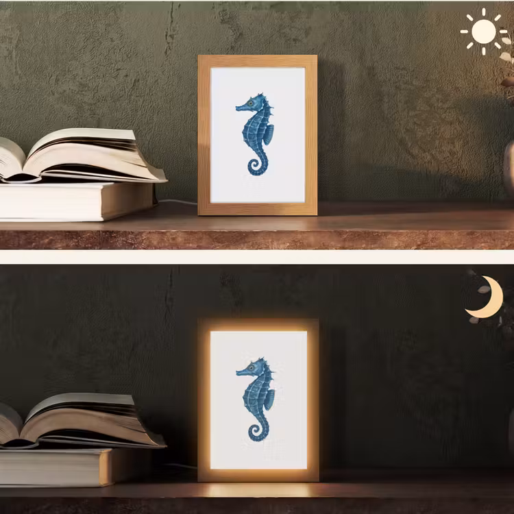 Tafellamp - Zeepaardje - Staart - Blauw — 5