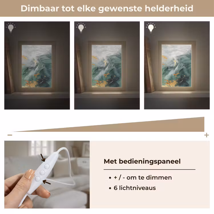 Tafellamp - Abstracte Verfstreken Groen Goud — 8