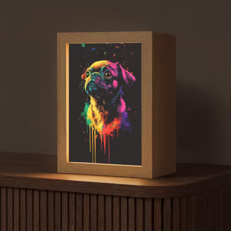 Tafellamp - Puck - Hond - Verf - Kleuren