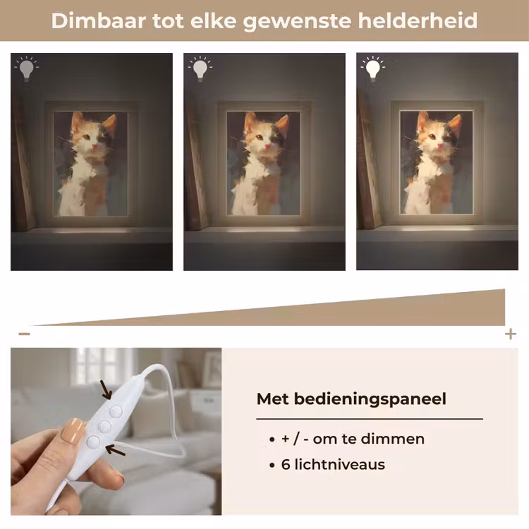 Tafellamp - Kat - Geschilderd - Artistiek - Wit — 8