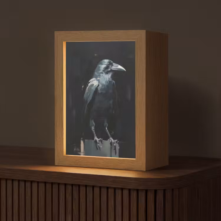 Tafellamp - Raaf - Vogels - Zwart — 1