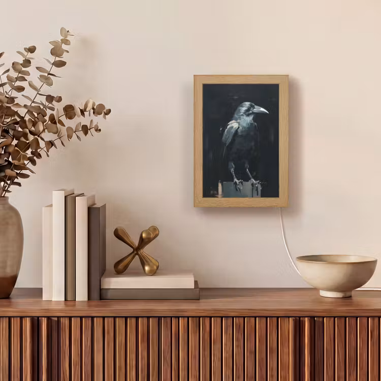 Tafellamp - Raaf - Vogels - Zwart — 4