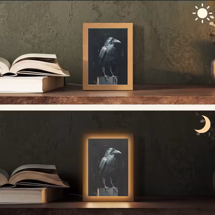 Tafellamp - Raaf - Vogels - Zwart — 5