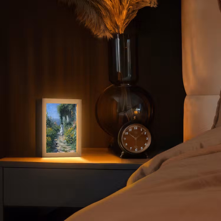 Tafellamp - Kat - Vrouw - Bloemen - Huis — 2