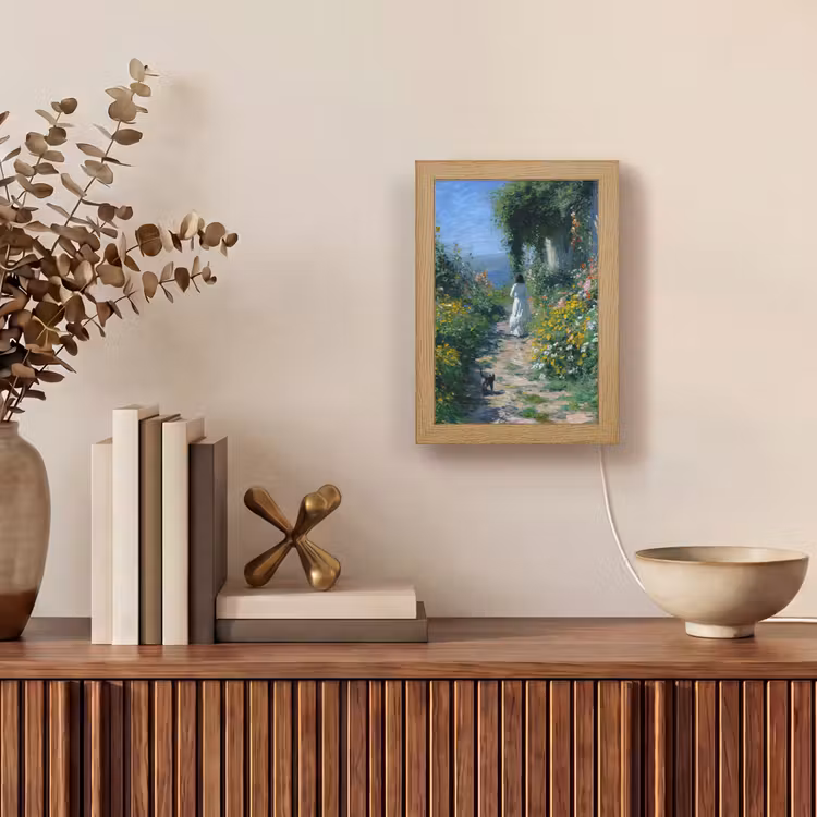 Tafellamp - Kat - Vrouw - Bloemen - Huis — 4