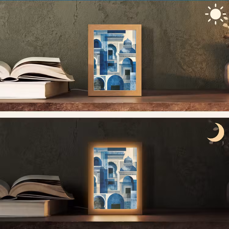 Tafellamp - Abstract - Islamitisch - Blauw - Wit — 5
