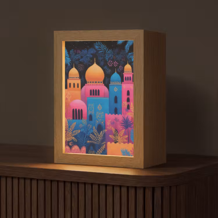Tafellamp - Kleurrijk - Stad - Nacht - Islamitisch — 1