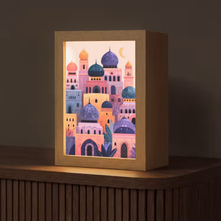 Tafellamp - Kleurrijke stad - Zon - Islamitisch — 1