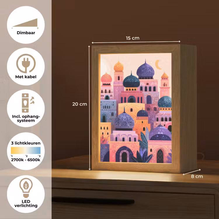 Tafellamp - Kleurrijke stad - Zon - Islamitisch — 7