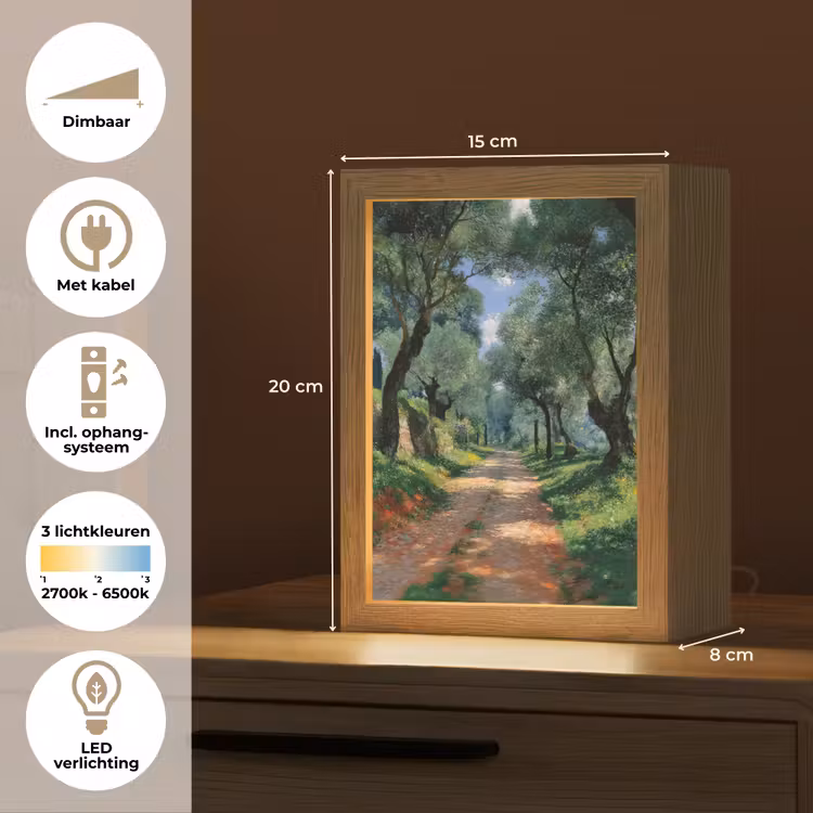 Tafellamp - Pad - Bomen - Schaduw - — 7