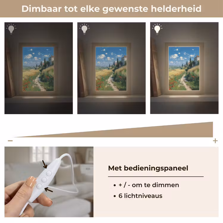 Tafellamp - Zandpad - Huis - Bomen - Grasveld — 8