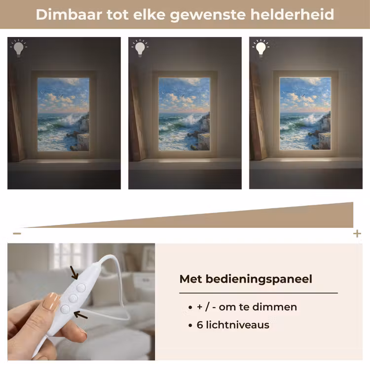 Tafellamp - Zee - Golven - Rotsen - Meeuwen — 8