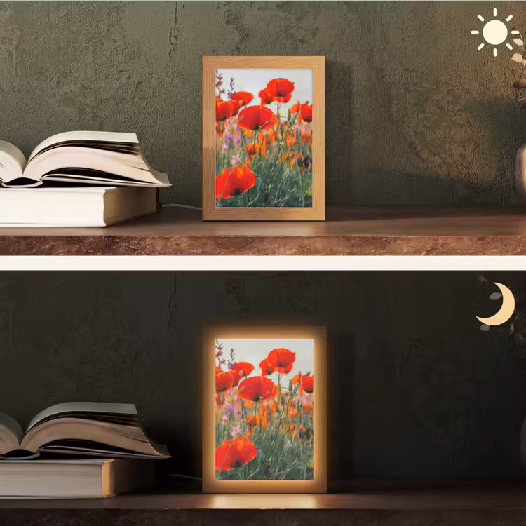 Tafellamp - Klaproos - Bloemen - Rood - Paars - Weide — 5
