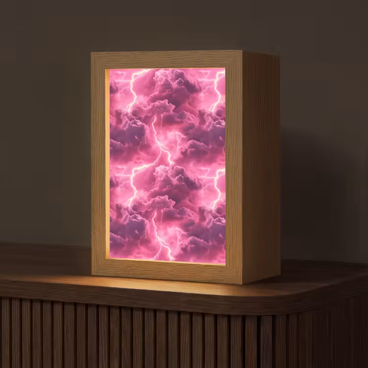Tafellamp - Roze - Onweer - Wolken — 1